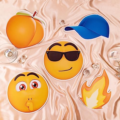 (Moji Pack) Elevate Your Photo Booth Experience with Durable & Waterproof Photo Booth Props - Perfect for Weddings, Birthdays, & Photo Booth Businesses - PVC Foamboard Photo Props -10 Pieces per Set - Image 2