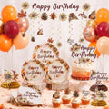 132 Pcs Fall Happy Birthday Party Decoration Set Serves 25 by Anglechic