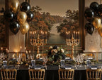 Nervure 350Pcs Black Plastic Plates, Plastic Dinnerware Set for 50 Guests - Image 5