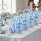 12 Sets Blue Bow Party Favors Includes 24 Oz Tumblers with Lids and Straws Pens Keychains Clear Gift Bags Coquette Aesthetic Gifts Set for Guests Bridal Baby Shower Birthday Party Supplies - Image 7