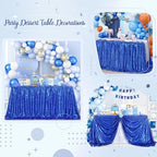 SoarDream Navy Blue Sequin Tablecloth 90"x156" Wedding Table Cloth - Image 6