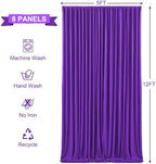 40ft x 12ft Purple Backdrop Curtains Wrinkle Free Backdrop Curtain for Wedding Parties Purple Fabric Backdrops Drapes Back Drop Cloth Bridal Shower Stage Curtains Wedding Decorations for Reception - Image 5
