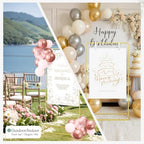 EMART Wedding Welcome Sign Stand 68'' Gold Adjustable Easel Display Stand - Image 3