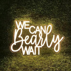 We Can Bearly Wait Neon Sign 23inch Baby Shower LED Light Sign for Home Room Decor Background Welcome Wall Decoration-Warm White - Image 3