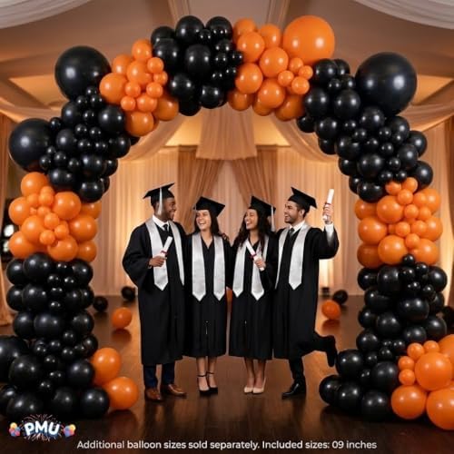 PMU DIY Professional Balloon Arch Deluxe Kit (Halloween Orange and Black) Balloon Garland for Party Decoration, Decoration Kit for Birthday Party, Wedding, Graduation, Baby Shower (41690-61646) Pkg/1 - Image 2