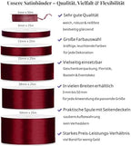 50 Metres Satin Ribbon Dark Red 3 mm Satin Ribbon Bordeaux Ribbon Dark Red Satin Decorative Ribbon Wine Red Gift Ribbon Christmas Decoration Gift Packaging Wedding Ribbon Wine Red - Image 5