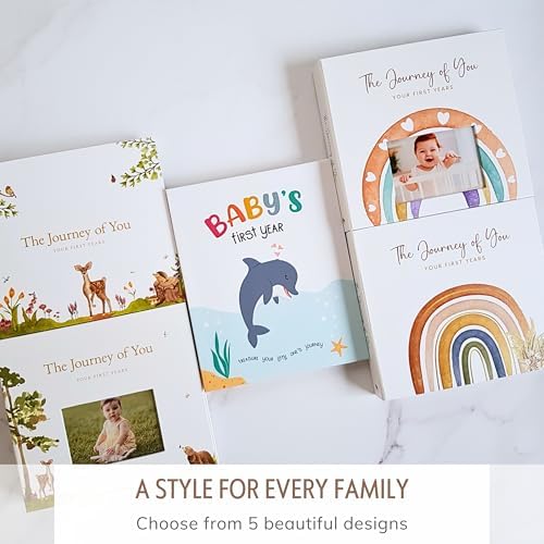 Baby Memory Book, First 5 Years, Boho Rainbow Baby Scrapbook and Keepsake - Image 2