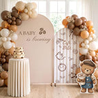 Mindsoft 2 Pcs A Baby is Brewing Arch Cover, Brown, 6ft 7.2ft by Mindsoft