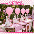 Chunful 10 Set Pink One Silly Goose 1st Birthday Decoration 11.8 Inch - Image 3