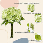 Yatim 21In Light Green Artificial Hydrangea Flowers with Stems 5 Pcs - Image 4
