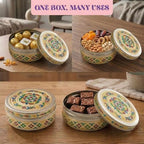 LOVENSPIRE Meenakari Stainless Steel Storage Box with Lid (500gm) Decorative Round Indian Food Container for Sweets, Kitchen Items & Return Gift Favors Pack of 20 - Image 7