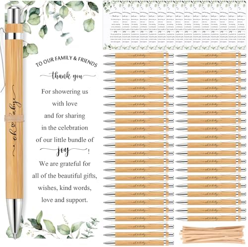 Yeaqee 100 Sets Greenery Baby Shower Pen Gifts for Guest by Yeaqee