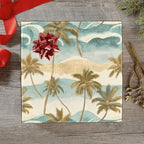 OTVEE 2 Rolls Birthday Wrapping Paper Roll - Tropical Palm Trees Beach Waves Design Gift Wrap Perfect for Weddings, Brides, Holidays, Baby Showers - 58 x 22.8 inches - Image 4