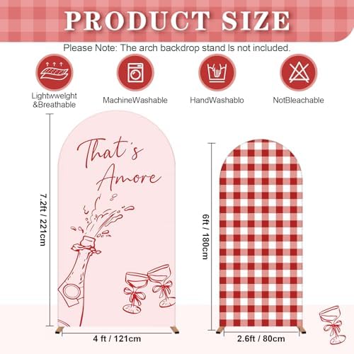 Moukeren That's Amore Arch Backdrop Cover 6ft and 7.2ft - Image 2
