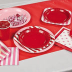 Fun Express Plastic Table Cover Roll, Red, 40 x 100 Feet - Image 3