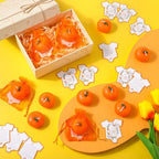 MTLEE 50 Sets Orange Baby Shower Candles Favors with Cards and Bags - Image 5