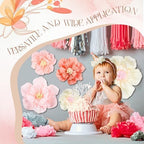 Cholemy 36 Pcs Tissue Paper Flowers, Crepe Decoration, Elegant Color - Image 6