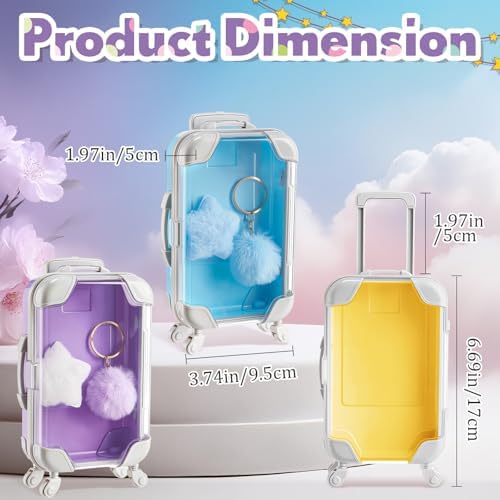 LemonRoad 36 Pcs Clear Mini Suitcase Party Favor Box, Multicolor - Image 2
