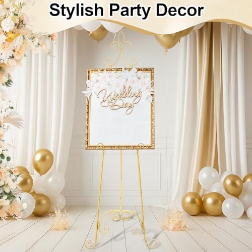 Easel Stand for Sign, Classic, Gold, 1 Pcs - Image 5