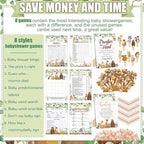 Sherr 424 Pcs Woodland Baby Shower Games Decorations, Set 8, 50 Pacifiers - Image 4
