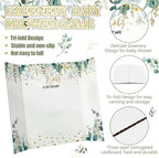 Ctosree 31 Pieces Greenery Baby Shower Diaper Game 1 Diaper Baby Shower Game Board 7 Diapers 10 Plastic Balls 1 Organza Bag for Bridal Games Boy Girl - Image 2