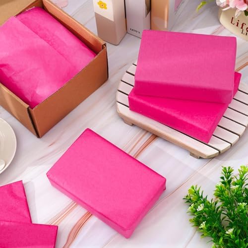 JarThenaAMCS 600 Sheets Hot Pink Tissue Paper Decorative Wrapping Paper for Birthday Baby Shower Wedding Party DIY Crafts, 14 x 20 Inch - Image 5