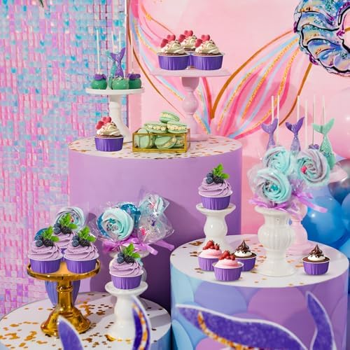 200 Pack Aluminum Cupcake Liners with Lids,Purple,Plain - Image 4