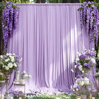 MEETSKY Purple Backdrop Curtains,Wedding Backdrop Drapes,5ft x 7ft,2 Panels by MEETSKY