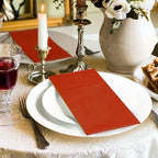 KAMMAK Dinner Napkins Disposbale Cloth Like Paper Napkins with Pocket 100 Pack Terracotta and Orange Wedding Reception Guest Hand Towel for Party Decoration, Bathroon, Kitchen (16.5 x 16.5 inch) - Image 3
