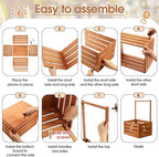 Suzile Baby Shower Crate Wooden Closet Baby Basket Gift,Claybank - Image 4