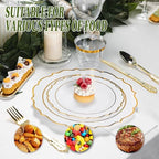 350PCS White Plastic Plates, Plastic Dinnerware Sets for 50 Guests - Image 6
