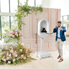 Audio Guest Book Phone Booth Stand, Romantic Metal Audio Guestbook Telephone Booth for Wedding Birthdays Party Graduation Baby Shower Retirement Special Occasions Decoration - Image 6