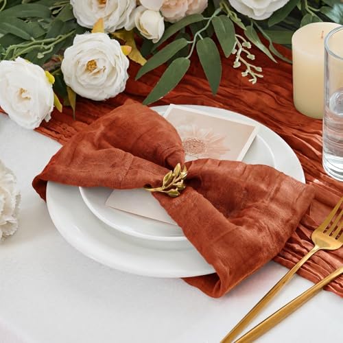 50 Pack Cheesecloth Napkins 20"x20" Terracotta Gauze Boho Napkins - Image 7