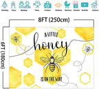 Mocsicka Bumble Bee Baby Shower Backdrop Honey Bee Baby Shower Party Decorations Honeycomb Baby Shower Background Photo Booth Props (8x6ft) - Image 4
