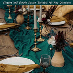 35x72 Inch Dark Teal Cheesecloth Table Runner Boho Wedding Party Decor - Image 7