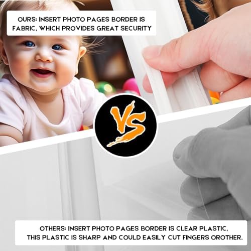 My first Soft Baby Photo Book Holds 21 4x6 Photos,Cute Book Gift,2Pcs Black - Image 6