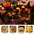 Black Paper Plates and Napkins, Disposable Black Party Plate Include 7&9INCH Plates Cups Napkins Forks Party Supplies for Halloween, Father‘s Day, Graduations, Retirement, Birthday, for 25 Guests - Image 4