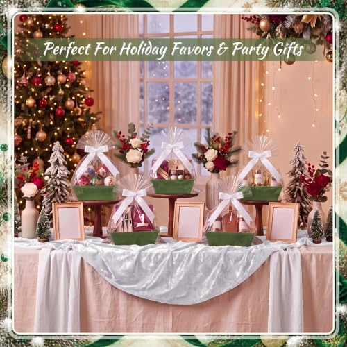 Mimorou 6 Pack Velvet Baskets for Gifts Empty to Fill, Green Gift Baskets - Image 4