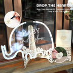 Fonder Mols Elephant Guest Book Alternative for Baby Shower Gender Reveal Party Reception Table Top Centerpieces Decorations, Sign in Books Gift, Sign Favors for 80 Guests - Image 3