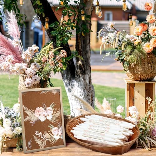 Fulmoon 75 Pcs Bridal Shower Pens Bulk Wedding Pens Favors Bachelorette Engagement Party Gifts Baby Shower Pen Prizes Souvenirs Bag Supplies for Guest Game Office School (Elegant Color,Boho) - Image 6