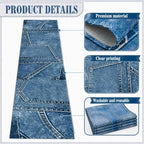 7Pcs 72 x 13'' Blue Jean Table Runners Blue Jean Baby Shower Decorations Denim Table Runner Tablecloth for Baby Shower Denim and Diamonds Engagement Wedding Birthday Dining Kitchen Decor (1 Design) - Image 3