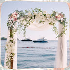2 Pcs Wedding Arch Flowers Swag Rose Peony Garland for Ceremony - Image 4