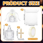 24 Sets Baptism Favors Crystal Bowl Cross Communion Baby Shower - Image 2