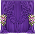 10x15ft Purple Backdrop Curtains for Baby Shower Parties Wrinkle Free Fabric Backdrop Curtain Wedding Photo Drapes Backdrop for Girls Birthday Party Bridal Shower Photography Back Drop 2 Panels 5x15FT - Image 2