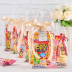 Mauproy Clear Plastic Gift Bags with Handles, 7.9 x 7.9 x 3.2 Inch, 50 Pack - Image 5
