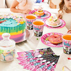 Funnymoom 250 Pcs Girl Hero Birthday Decoration Serves 50 Party Supplies - Image 6