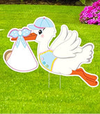 Stork Baby Yard Sign: Gender Neutral Welcome Home Newborn Lawn Decoration - Image 2