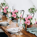 Sziqiqi Artificial Flower Centrepieces for Tables, Pink & White, 10Pcs - Image 5