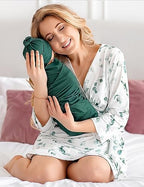 Mommy and Me Robe and Swaddle Set | Maternity Robe Matching Baby Girl, Boy - Image 2