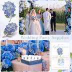 50 Sets Blue Hydrangea Gifts Enamel Pins Cards Wedding Favors Bulk - Image 6